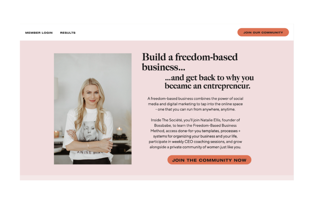 Bossbabe Website Showit