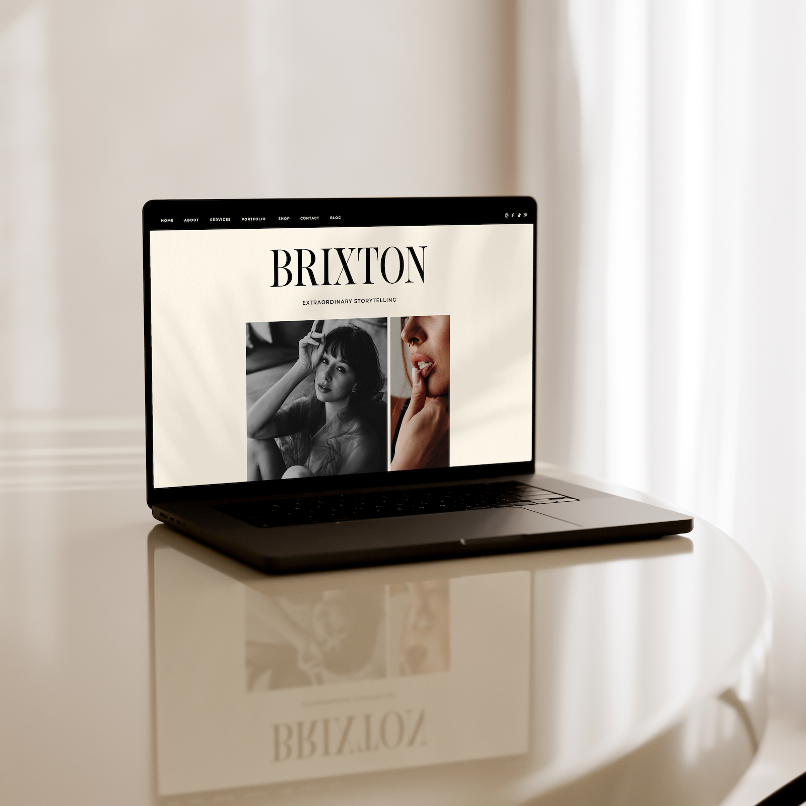 Brixton Showit Website Template mockup