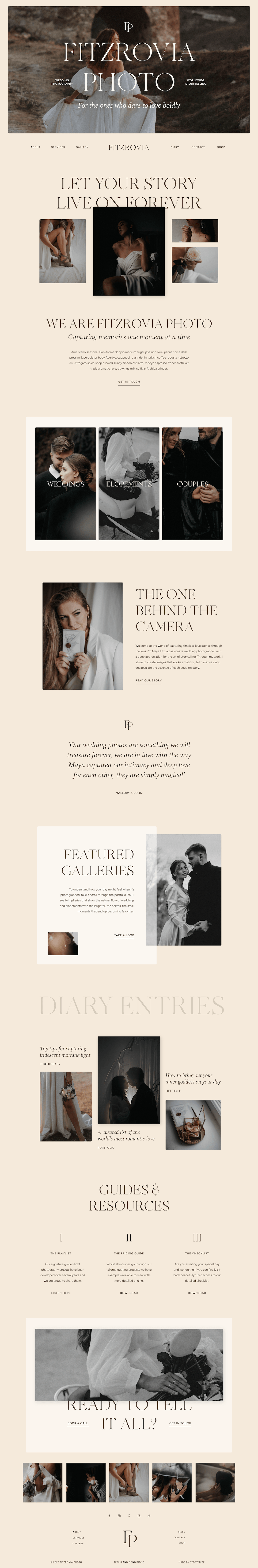Fitzrovia Showit Website Template