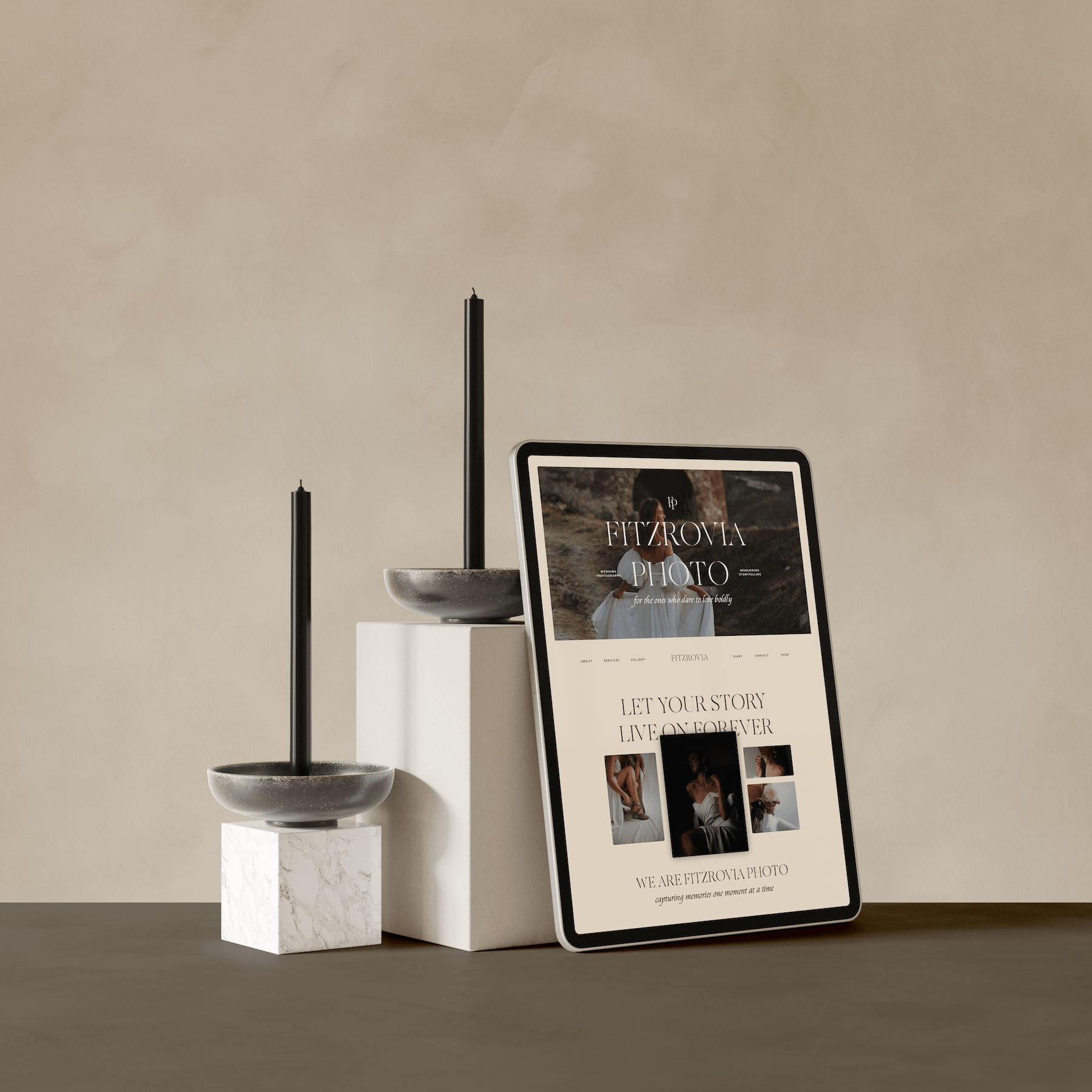 Fitzrovia Showit Website Template mockup