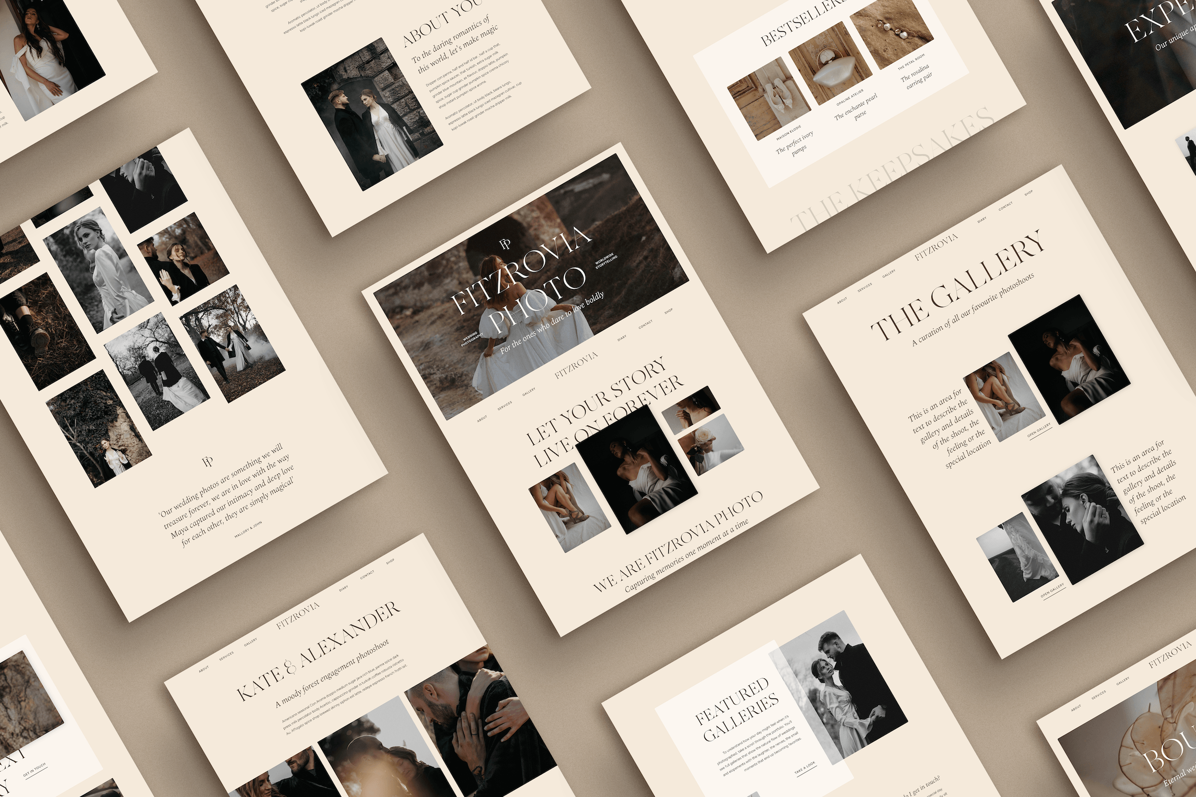 Fitzrovia Showit Website Template scene