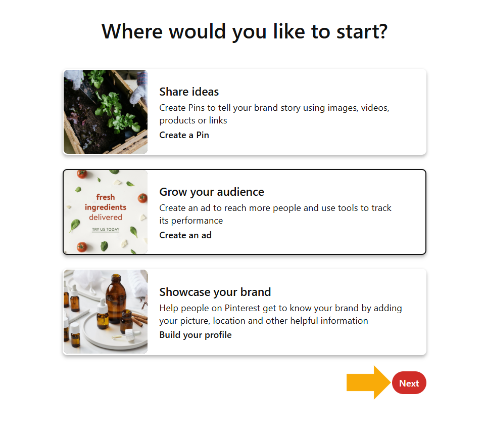 set up pinterest business account