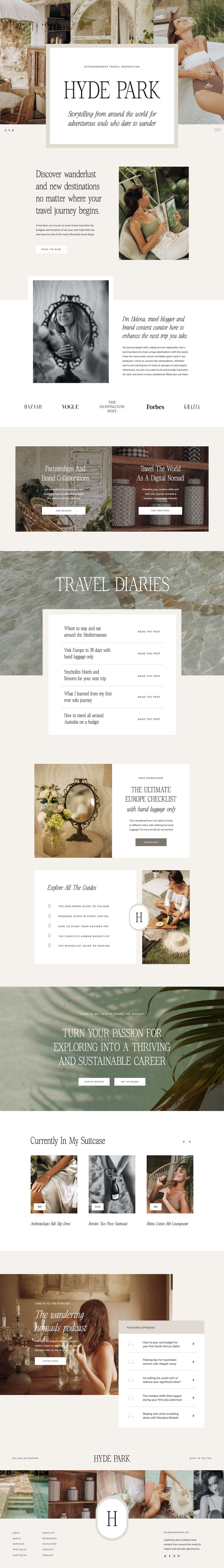 Hyde Park Showit Website Template