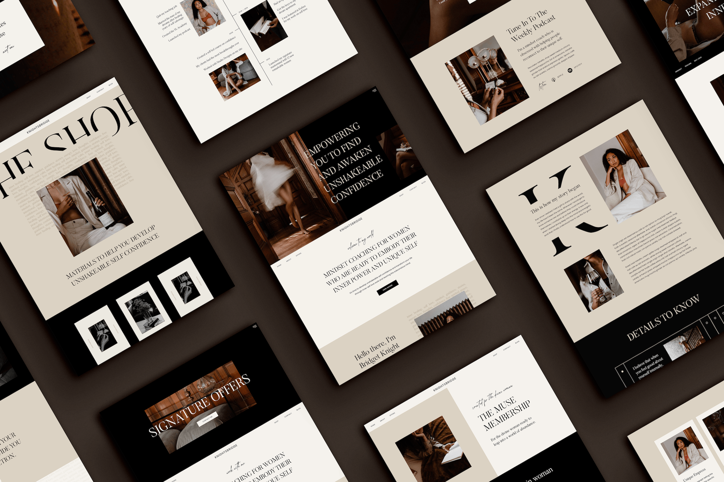 Knightsbridge Showit Website Template scene