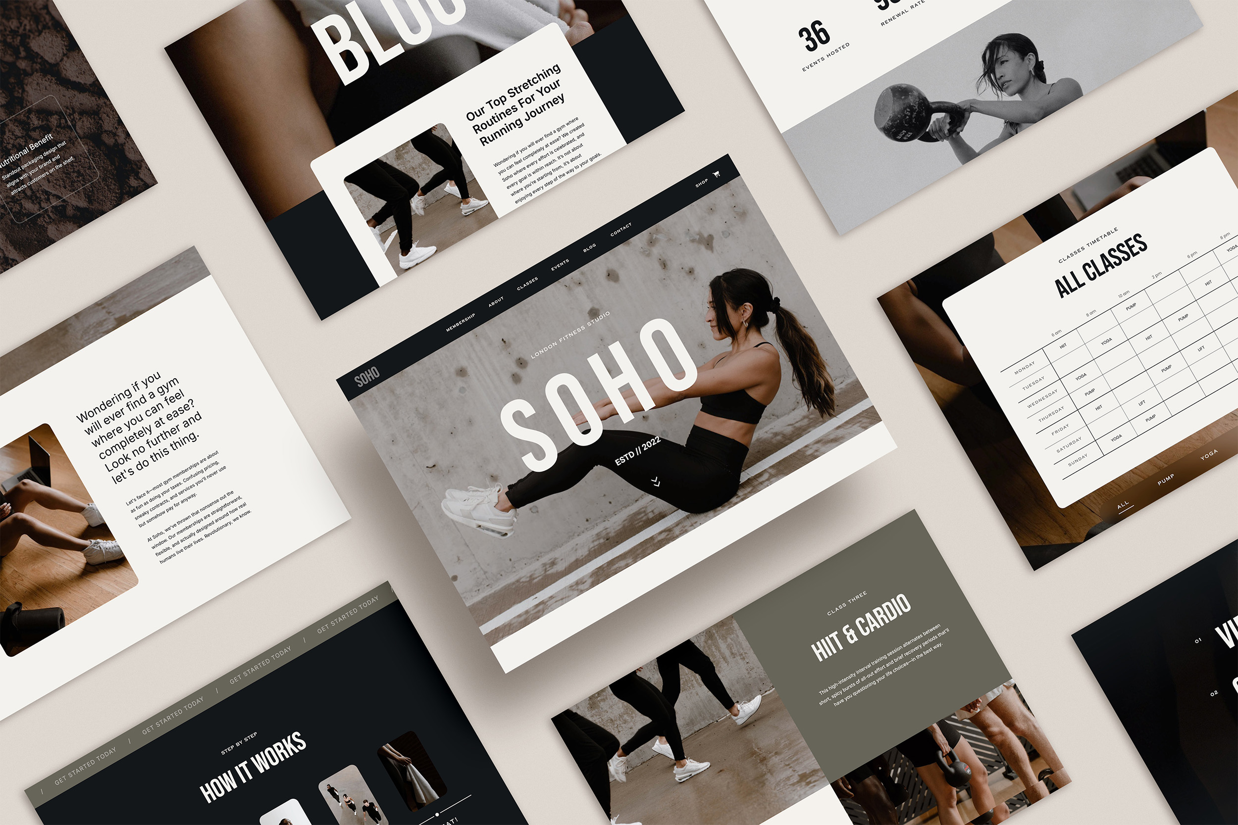 Soho Showit Website Template scene