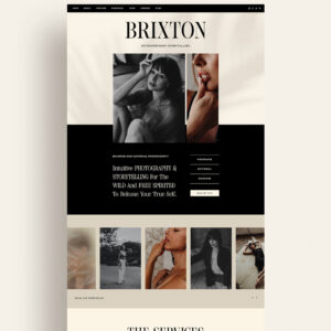 Showit website template for boudoir and editorial photographers