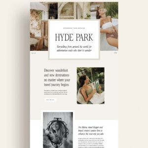 Showit website template for travel bloggers